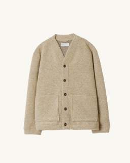 Universal Works - Advance Cardigan - Fawn - allanjoseph