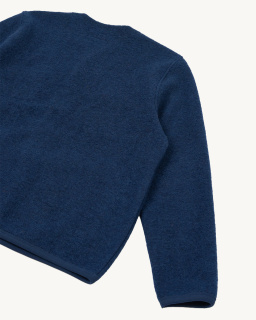 Universal Works - Wool Fleece Cardigan - Indigo - allanjoseph