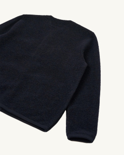 Universal Works - Wool Fleece Cardigan - Navy - allanjoseph