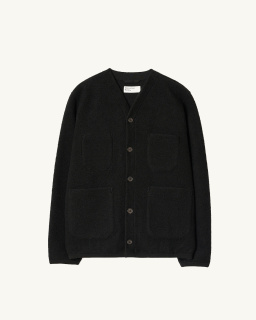 Universal Works - Cardigan en laine polaire - Noir - allanjoseph