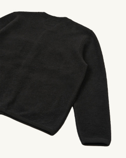 Universal Works - Wool Fleece Cardigan - Noir - allanjoseph