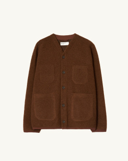 Universal Works - Cardigan en laine polaire - Marron - allanjoseph