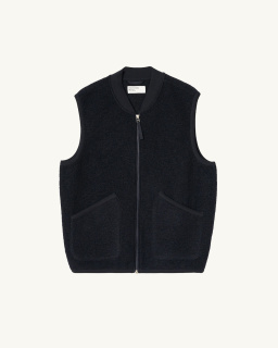Universal Works - Gilet en laine polaire - Navy - allanjoseph