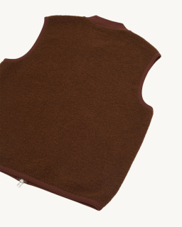 Universal Works - Gilet en laine polaire - Marron - allanjoseph