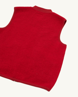 Universal Works - Gilet en laine polaire - Rouge - allanjoseph