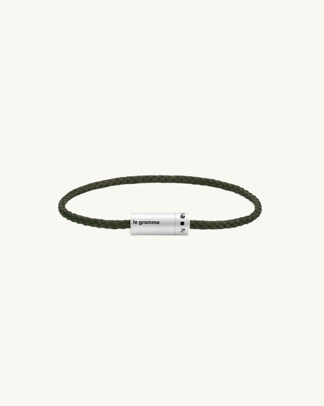Le Gramme - Brushed Cable Nato 7G Bracelet - Khaki - allanjoseph
