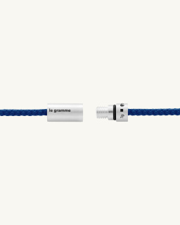 Le Gramme - Bracelet câble nato 7G brossé bleu royal - allanjoseph