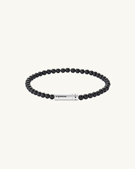 Le Gramme - Bracelet perles Onyx - 9g - allanjoseph