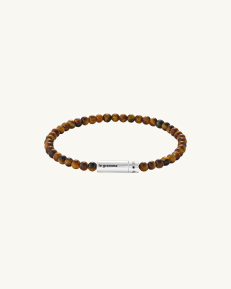Le Gramme - Tiger Eyes Beads Bracelet - 9g - allanjoseph
