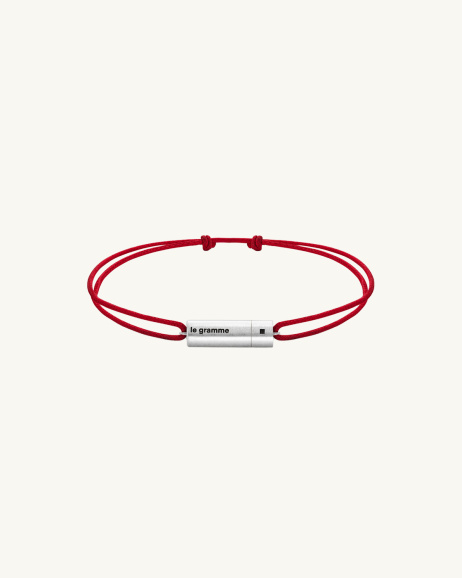 Le Gramme - Cable cord bracelet 5g - Red - allanjoseph