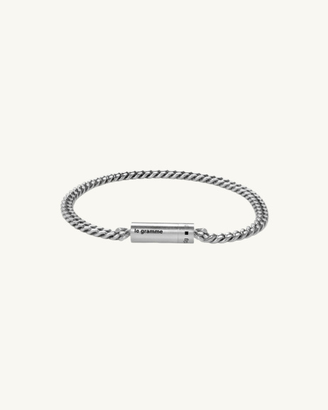 Le Gramme - Curb Chain Cable Bracelet 12G - Silver - allanjoseph