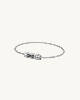 Le Gramme - Perforated Cable Bracelet 8G - Silver - allanjoseph
