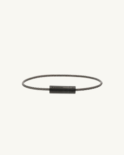 Le Gramme - Cable Bracelet 5 g Black Brushed Ceramic - allanjoseph