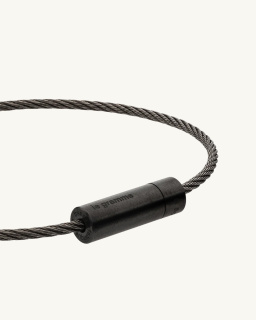 Le Gramme - Cable Bracelet 5 g Black Brushed Ceramic - allanjoseph