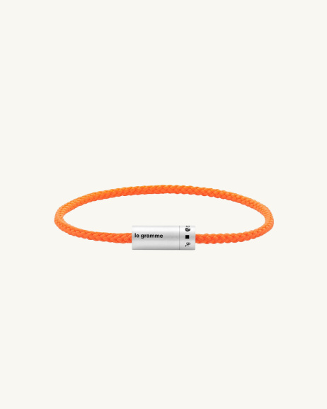 Le Gramme - 7g brushed orange nato cable bracelet - allanjoseph