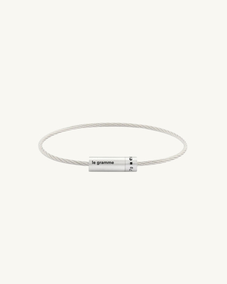 Le Gramme - Bracelet Cable 7g Brushed Silver - allanjoseph