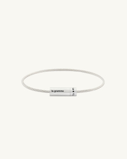 Le Gramme - Bracelet Cable 7g Brushed Silver - allanjoseph