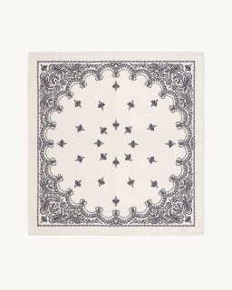 Destin - Judy Square Scarf - Ecru - allanjoseph