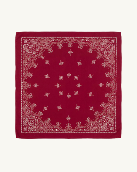 Destin - Judy Square Scarf - Red - allanjoseph