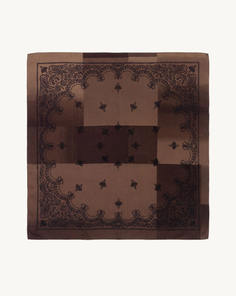 Destin - Foulard carré Judy - Marron - allanjoseph
