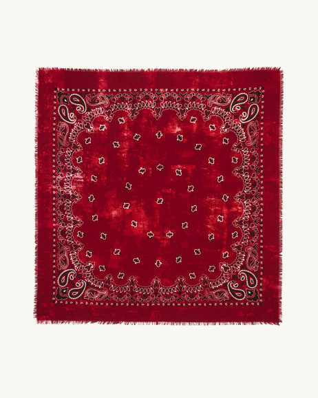 Destin - Foulard Jil Quadra - Rouge - allanjoseph