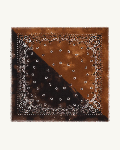 Destin - Foulard Jil Quadra - Marron - allanjoseph