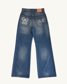 Acne Studios -  2021F Embroidered Jeans - Blue - allanjoseph