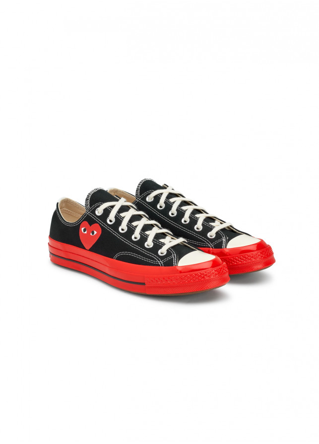 Converse x - Converse Taylor x CDG Black Red Sole- allanjoseph