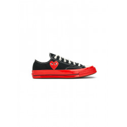 Converse x CDG - Converse Chuck Taylor x CDG low Black Red Sole- allanjoseph