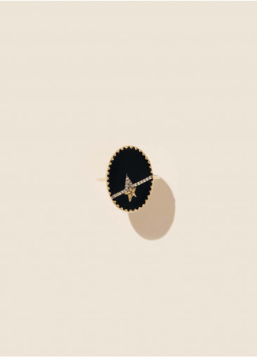 Bague Varda n°3 Diamant - Noir
