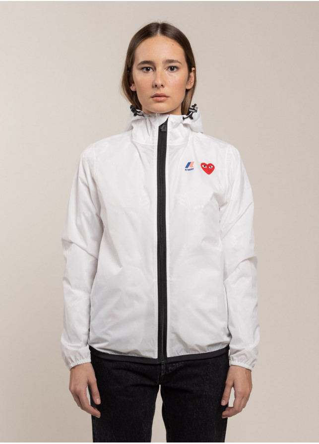 Kway x CDG - Coupe-vent à capuche full zip Blanc - allanjoseph