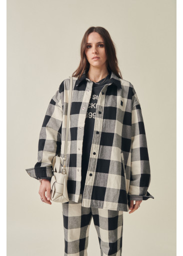 Checkered Overshirt -...