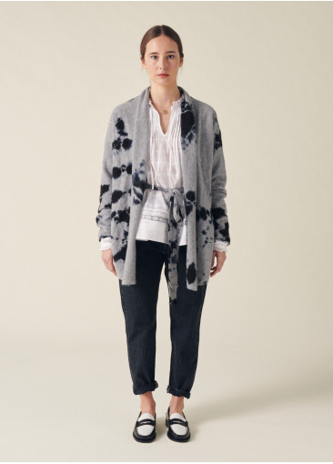 Gilet Cachemire - Black/Grey