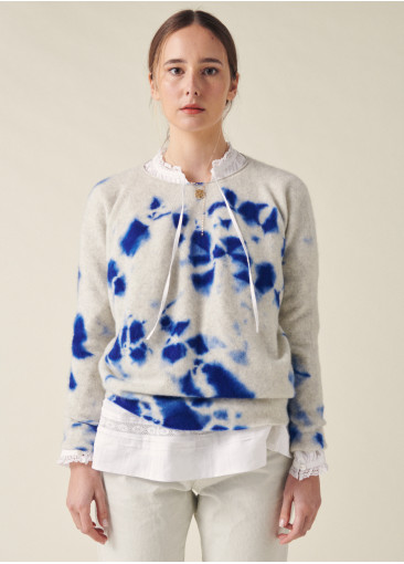 Pull en cachemire Dye - Bleu