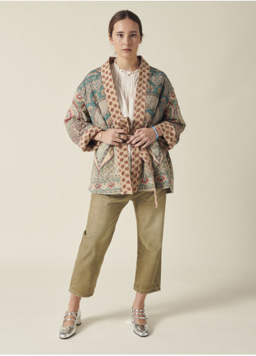 Pierre-Louis Mascia Floral-Print Quilted Reversible Kimono - Multicolour