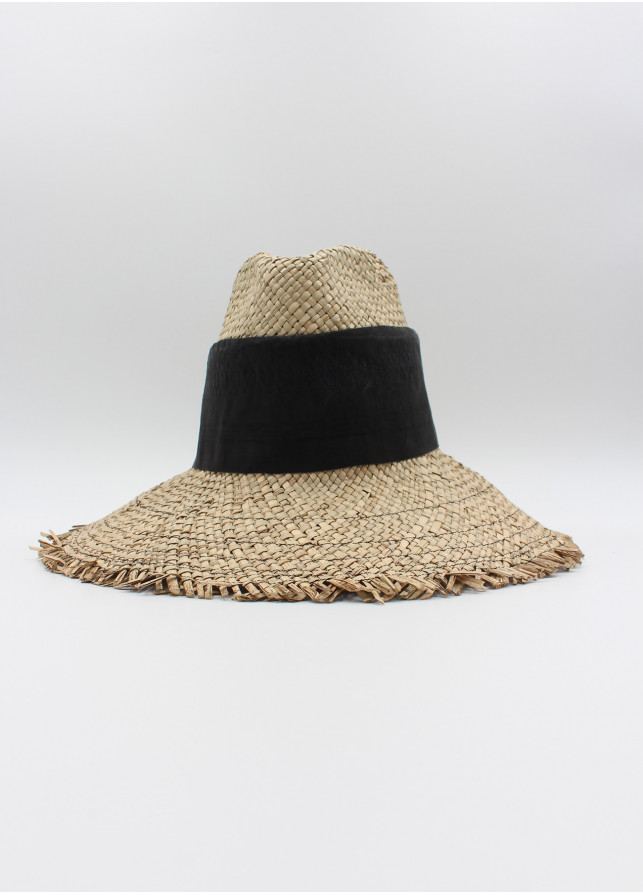 Ibrigu - Chapeau de paille Beige/Noir - allanjoseph