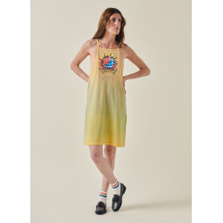 Robe à imprimé sérigraphié - jaune et noir - allanjoseph